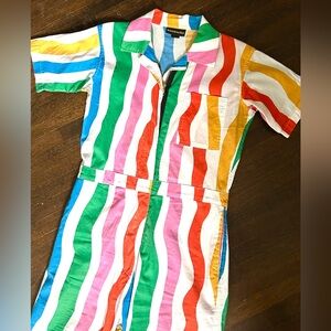 Nooworks Coveralls Salvation Stripe XS Cotton Poplin jumpsuit